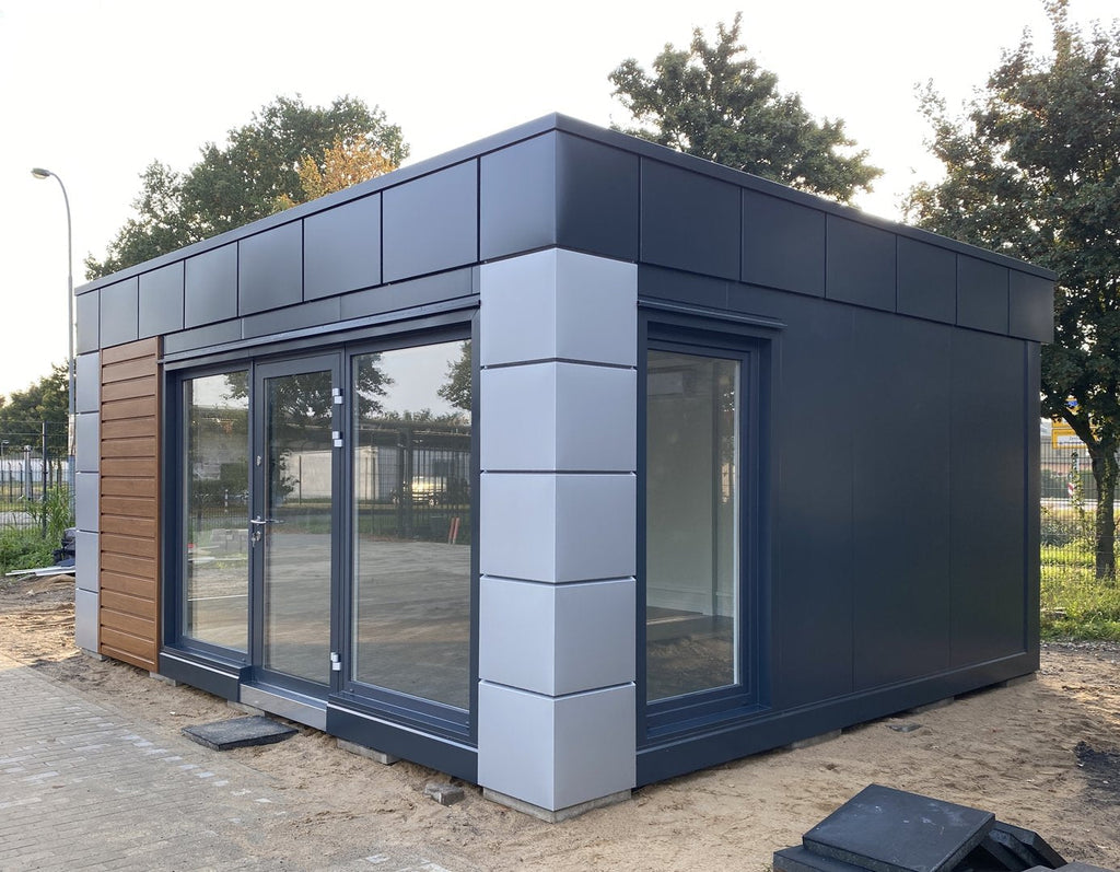 Contenedor de oficina tipo London 6×5 m – módulo prefabricado profesional de 30 m² aislado