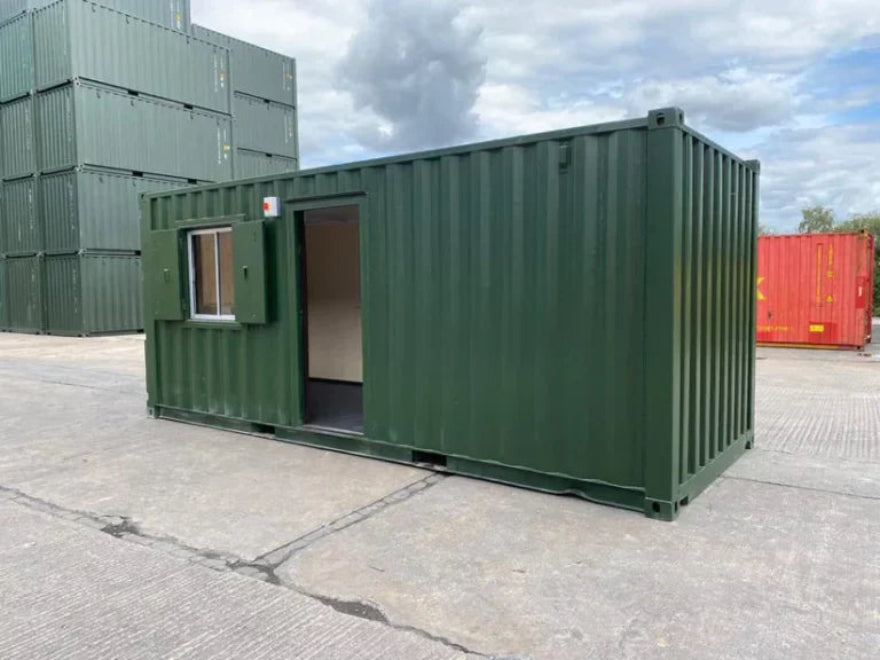 Contenedor marítimo oficina de 20 pies (ref. C7510) – módulo modular equipado para obra y uso profesional
