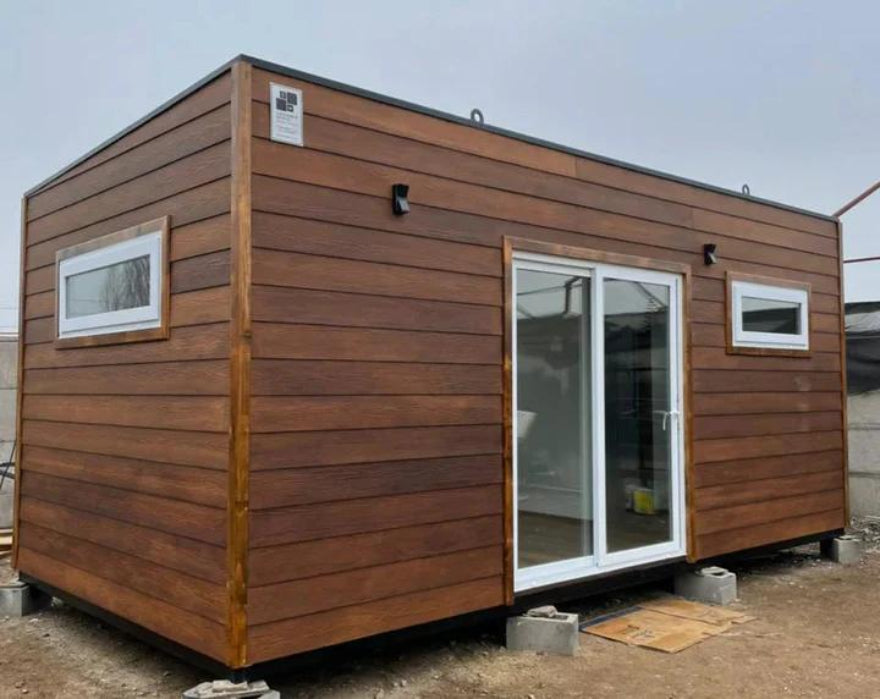 Módulo prefabricado Atenas 18 m² – espacio habitable compacto con dormitorio, baño y cocina integrada