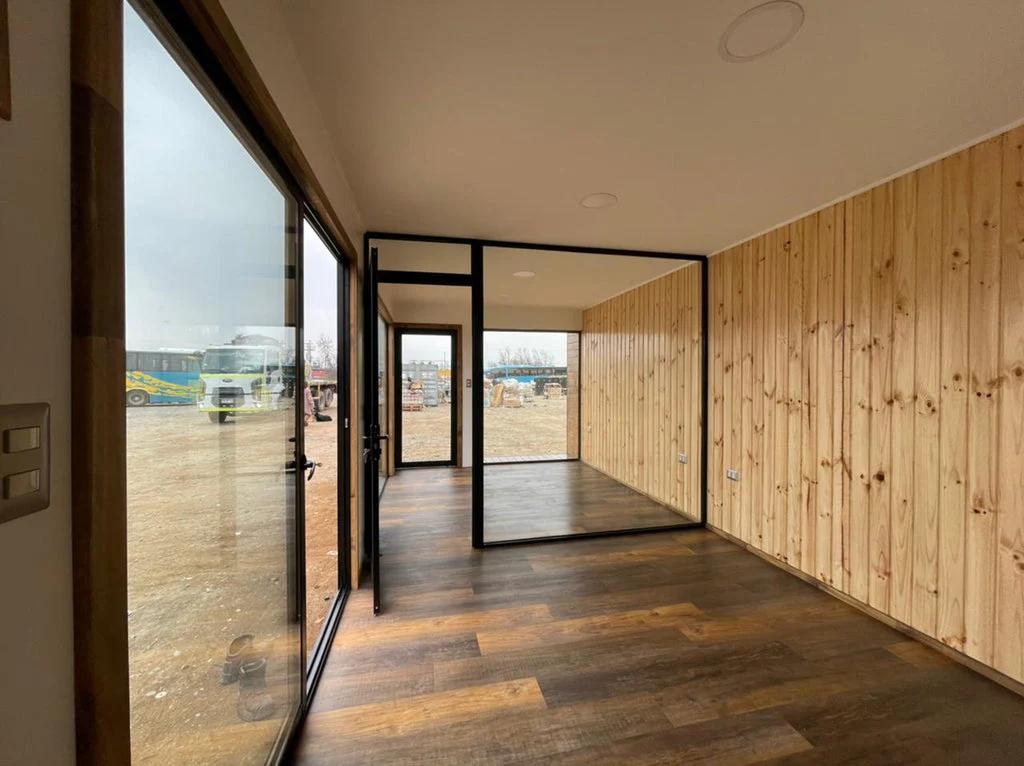 Módulo prefabricado Valdivia 18 m² – espacio compacto con diseño moderno, dormitorio y baño completo
