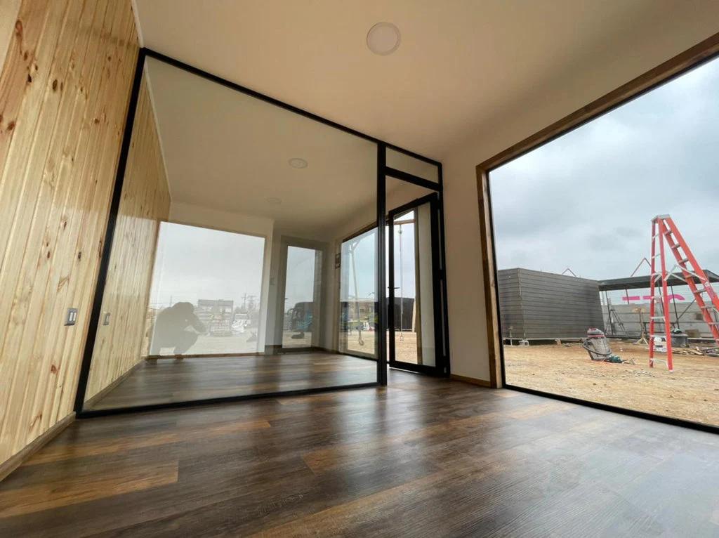 Módulo prefabricado Valdivia 18 m² – espacio compacto con diseño moderno, dormitorio y baño completo